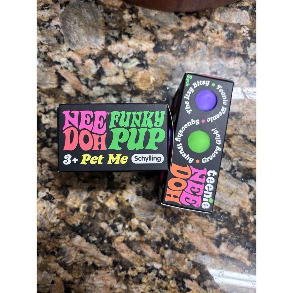 NeeDoh Funky Pup Pink & Teenie 3-pack AUTHENTIC NEW SEALED FAST SHIPPING